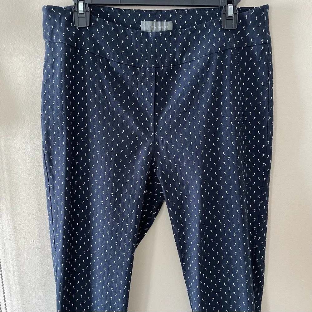 Erica Taylor Jacquard Pull-on Straight Leg Patterned Pants - 1X